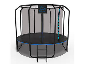 Батут FitToSky 312см Black Premium з сіткою та драбинкою 56 пружин