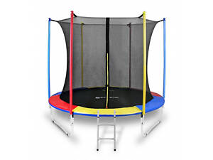 Батут Just Fun 244см Multicolor внутрішня сіткa + драбинка