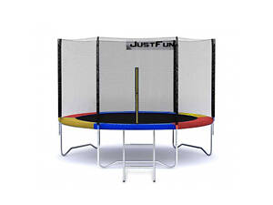 Батут Just Fun 312см Multicolor внешняя сетка + лестница