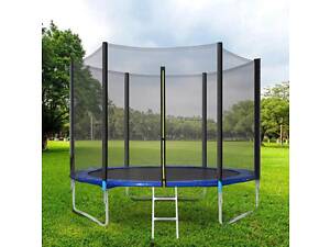 Батут Just Jump 312 см Blue зовнішня сіткa + драбинка