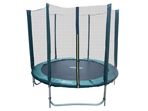 Батут KIDIGO 244 см з сіткою та драбиною