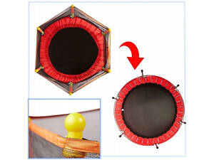 Батут манеж детский с сеткой Atleto 140 см синий KRB01