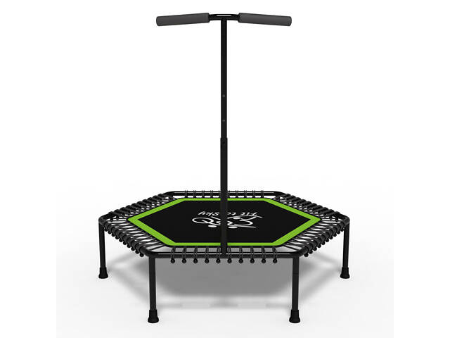 Батут с ручкой FitToSky 127 см для фитнеса зеленый - Фото 2
