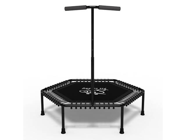 Батут с ручкой FitToSky 127см для фитнеса черный - Фото 3