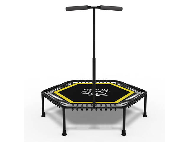 Батут с ручкой FitToSky 127см для фитнеса желтий - Фото 2