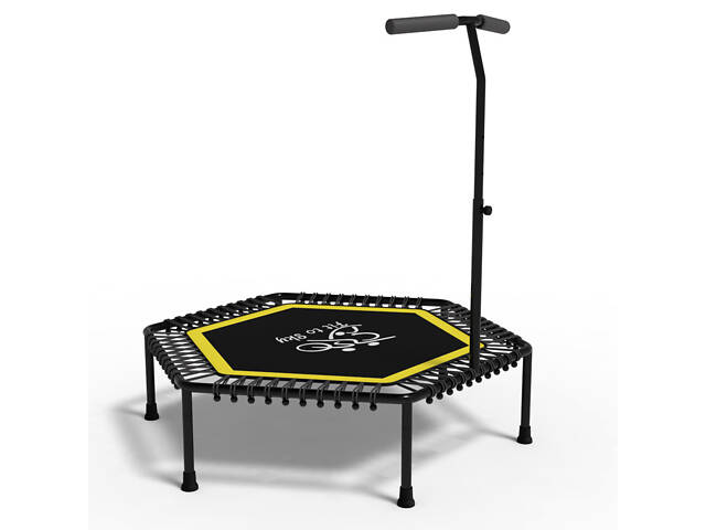 Батут с ручкой FitToSky 127см для фитнеса желтий - Фото 3