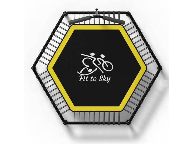 Батут с ручкой FitToSky 127см для фитнеса желтий - Фото 4