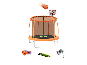 Батут WCG 245 см с внутренней защитной сеткой и LED подсветкой 8FT