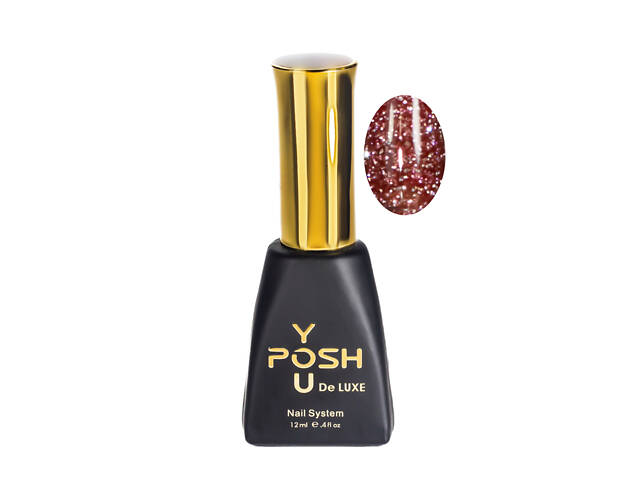 База для гель-лака камуфлирующая YouPOSH De luxe French Rubber Base № 68 Сливовый с блёстками