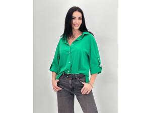 Базовая женская рубашка 'Eden' оптом | Батал | Распродажа модели Зеленый, 50-52