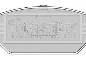 Комплект гальмівних накладок, дискове гальмо Borg & Beck BBP1618