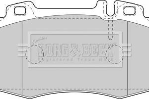 Комплект гальмівних накладок, дискове гальмо Borg & Beck BBP1756