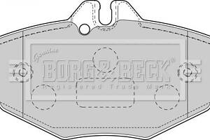 Комплект гальмівних накладок, дискове гальмо Borg & Beck BBP1796