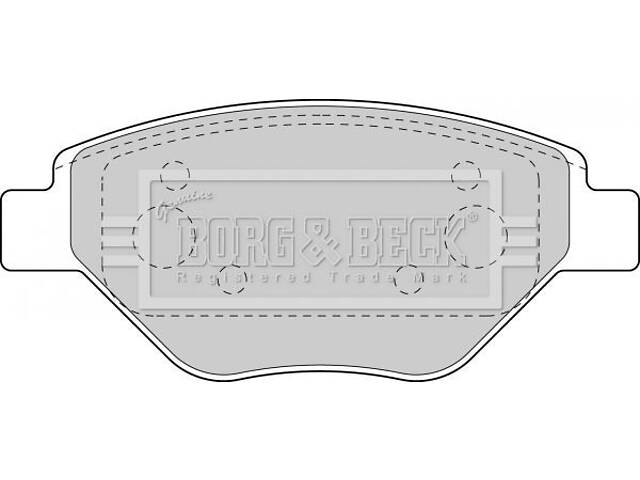 Комплект гальмівних накладок, дискове гальмо Borg & Beck BBP1851