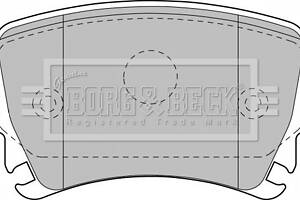 Комплект гальмівних накладок, дискове гальмо Borg & Beck BBP1877