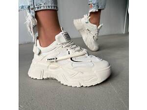 Бежеві кросівки жіночі еко-шкіра сітка 36-39,41р код 12276 38