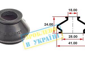 BELGUM PARTS BG0129 Пильник опори кульової рульового наконечника (18x28)