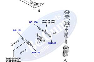 BELGUM PARTS BG1104 Сайлентблок важеля (заднього/ззовні) Mazda 323 85-93 (поперечного)