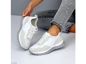 Белые кожаные женские кроссовки Grindi, кроссовки деми 36,37р код 22209