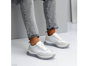 Белые кожаные женские кроссовки Grindi, кроссовки деми 36,37р код 22209 37