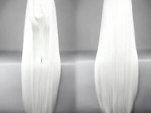 Біла довга перука RESTEQ 100 см - пряме волосся для косплею, аніме, театру та фотосесій