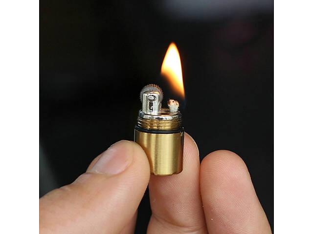 Бензинова міні запальничка брелок Dolphin 1989 - Gold - Фото 1