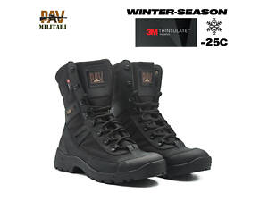 Берцы 808 Зима Черные