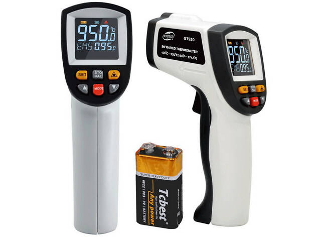 Безконтактний термометр (пірометр) — 50-950 °C BENETECH GT950 - Фото 2