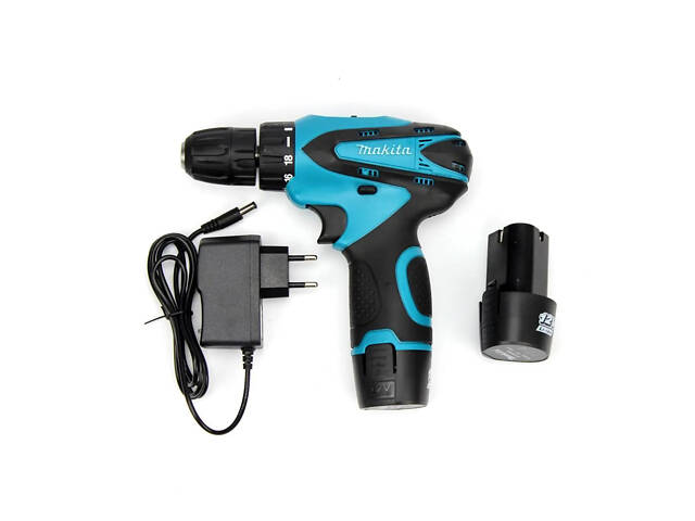 Беспроводная дрель- шуруповерт Makita DF330DWE 12V 2A/h Li-Ion + большой набор инструментов 45 шт (1934123028)