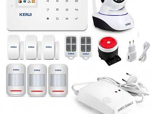 Беспроводная GSM сигнализация Kerui G18 + WI-FI IP камера для 3-х комнатной квартиры (UDUFD899DFDFDFD)