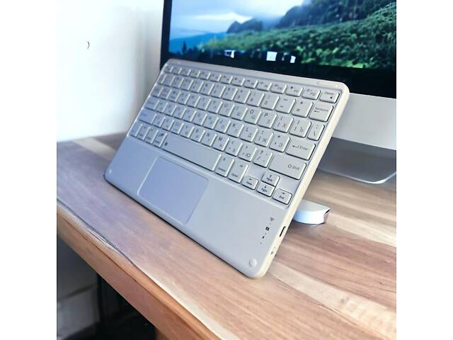 Бездротова клавіатура Primo KB01 Bluetooth з тачпадом - White - Фото 5