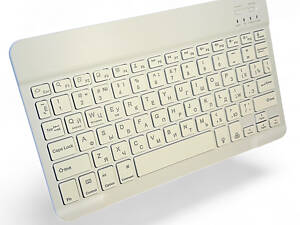Беспроводная клавиатура Primo KB02 Bluetooth с подсветкой - White
