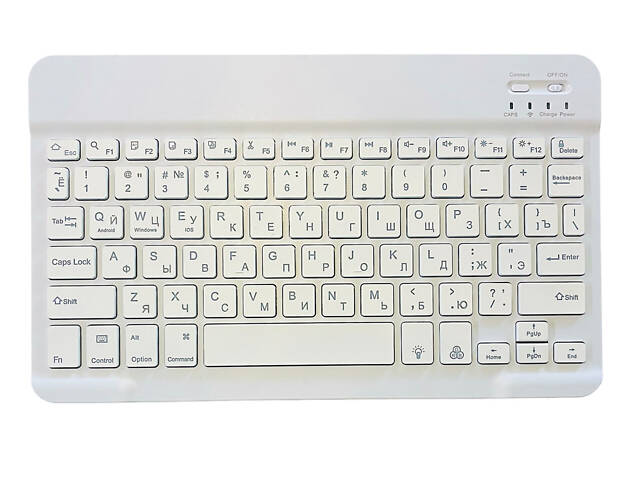 Беспроводная клавиатура Primo KB02 Bluetooth с подсветкой - White - Фото 2