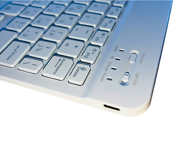 Беспроводная клавиатура Primo KB02 Bluetooth с подсветкой - White - Фото 7