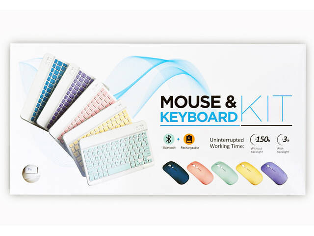 Бездротова клавіатура та миша BT Combo White - Фото 10