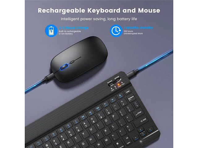 Бездротова клавіатура та миша BT Combo - Фото 6