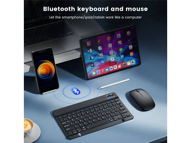 Бездротова клавіатура та миша BT Combo - Фото 7