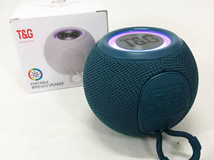 Бездротова потужна колонка TG337 з Bluetooth, RGB-підсвічуванням та радіо. Колір: синій