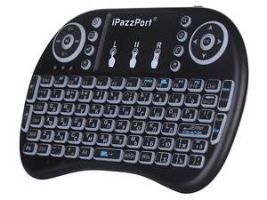 Беспроводная мини-клавиатура с тачпадом и подсветкой W-Shark I8 - Black RUS