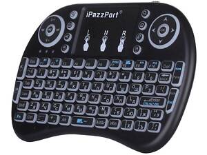 Беспроводная мини-клавиатура с тачпадом и подсветкой W-Shark I8 - Black RUS