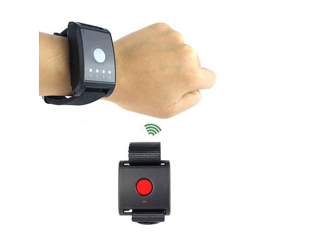 Беспроводная система вызова медперсонала, медсестры для пожилых людей Retekess F4410A из кнопоки браслета + часы - приём - Фото 1