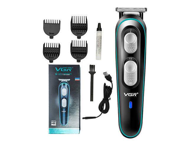 Бездротова універсальна стрижкова машинка VGR V-055, Машинка для стрижки волосся домашня - Фото 1