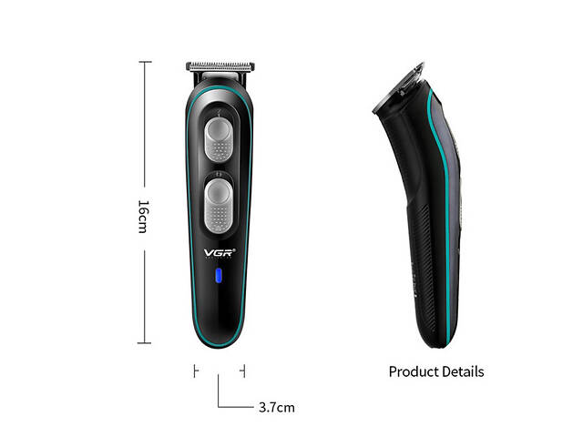 Бездротова універсальна стрижкова машинка VGR V-055, Машинка для стрижки волосся домашня - Фото 8