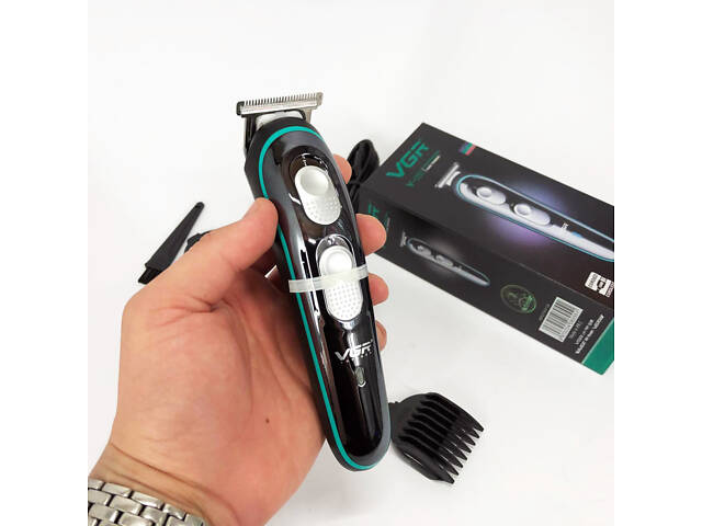 Бездротова універсальна стрижкова машинка VGR V-055, Машинка для стрижки волосся домашня - Фото 9
