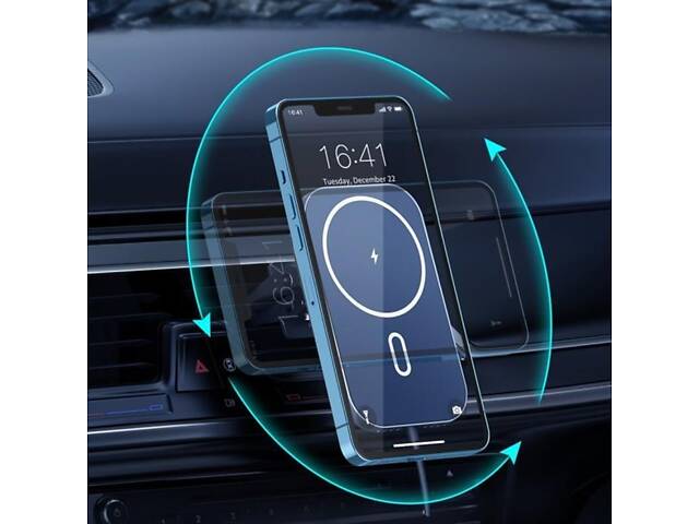 Беспроводное зарядное устройство CHOETECH Car Magnetic Mount Inductive Qi Charger 15W (T200-F) - Фото 2