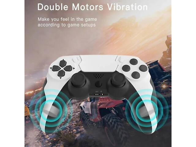 Бездротовий геймпад GAMINJA P48 для PS4 PS3 PC зручний геймпад з Bluetooth для комфортної гри - Фото 3