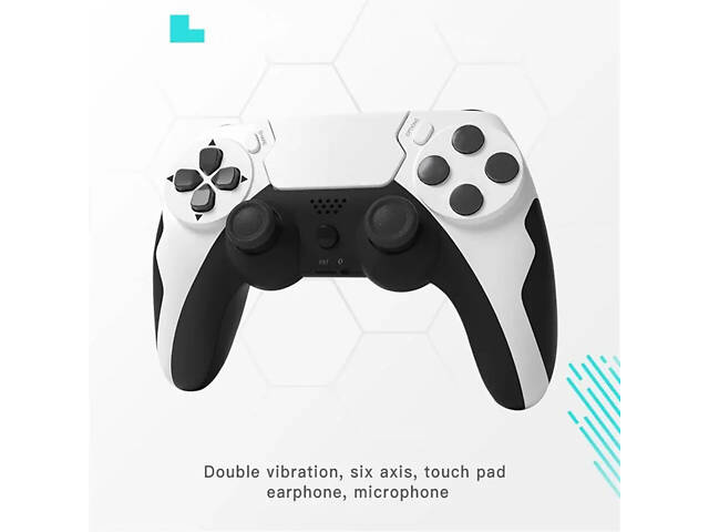 Бездротовий геймпад GAMINJA P48 для PS4 PS3 PC зручний геймпад з Bluetooth для комфортної гри - Фото 9