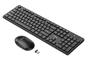 Беспроводной комплект Hoco GM17 2.4G Wireless клавиатура и мышка - Black
