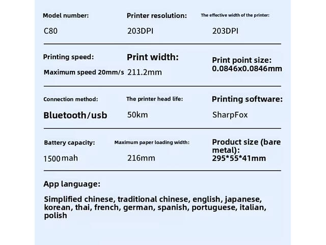 Бездротовий портативний термопринтер А4 - Фото 10