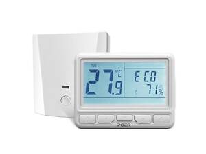 Бездротовий термостат Poer PTC16 з терморегулятором для теплої підлоги, електрокотла або конвектора (100404)